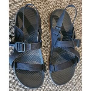 Chaco Lowdown‎ Black Slide Sandal Buckle Straps Size 8 Women's EUC